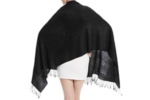 Glory Max Large Two Tones Vintage Paisley Jacquard Pashmina Shawl Wrap Scarf