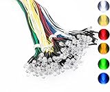 120PCS 6 Color (20PCS X 6 Colors) Ultra Bright 12v Pre Wired LED Diodes Light -White Red Blue Green Yellow Warm White