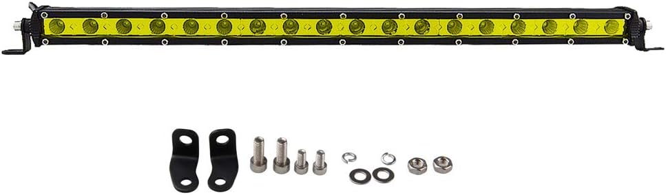 Willpower 25 inch 120W Single Row LED Light Bar Low Profile Ultra Thin Slim Mini Spot Flood Combo Beam Led Off Road Lights Driving Lights Led Fog: Automotive