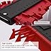 LUTER Plastic Contour Gauge, 10 Inch Profile Gauge Measure Ruler Contour Duplicator for Precise Measurement Tiling Laminate Wood Marking Tool (Red/10 inch)