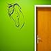 Yosoo Horse Head Wall Sticker Removable Wall Decals DIY Art Mural Home Kitchen Living Room Bedroom Wall Door Decoration