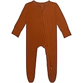 GUISBY Rayon Baby Footies Pajamas, Soft Long Sleeve with 2 way Zipper Sleepers