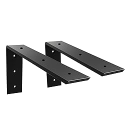 Countertop Support Bracket 2 Pack Black 3/8" Thick