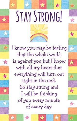 Heartwarmers Stay Strong Credit Card Style Keepsake with Signature Panel by Heartwarmers