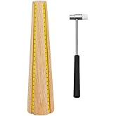 PH PandaHall Wood Bracelet Mandrel Bracelet Sizer Jewelry Tool Sets with Wooden Bracelet Sizing Bangle Mandrel and Installable Two Way Hammers for Jewelry Bracelets Making Adjusting Repairing
