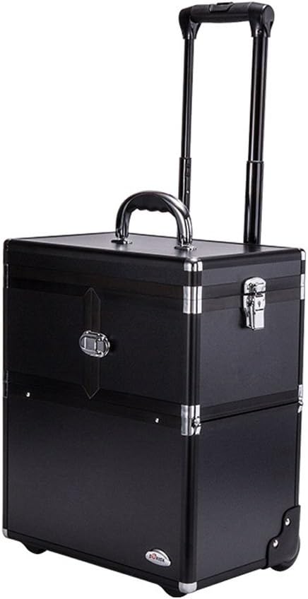 TaoMi Homw- Trolley Cosmetics Case Professional Multi-layer With The Makeup Box Toolbox Makeup Artist Cosmetic Case - Black
