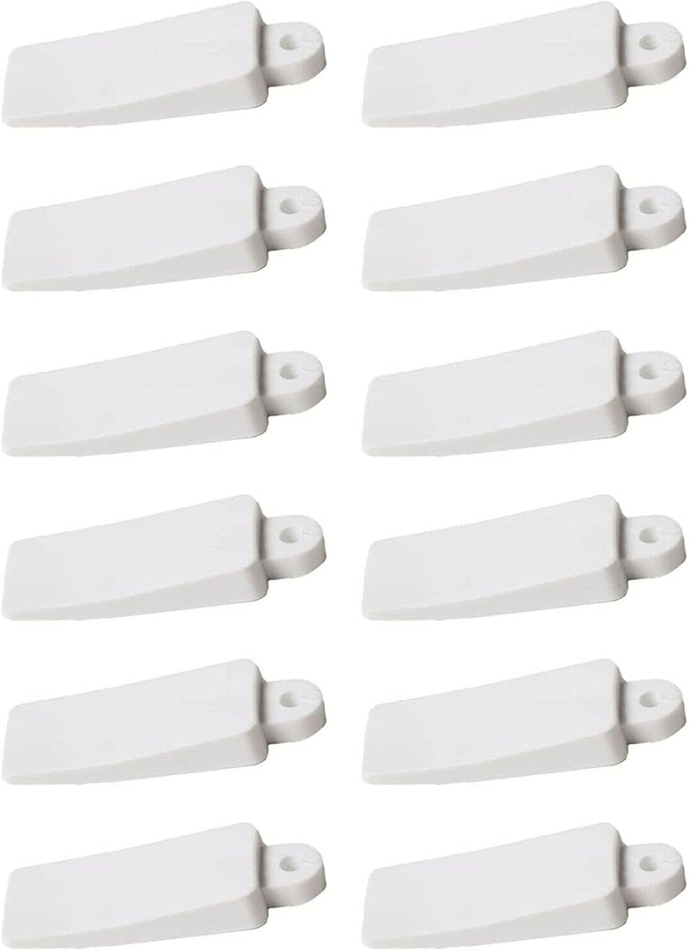 fiXte Soft Rubber Door Window Furniture Wedges Stopper Jam Lock White Pack of 12