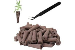 Hydroponic Growing Sponges for Indoor Garden System, 50-Pack with Tweezer, Compatible with Aero-Garden