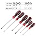 MPT MHA01003 6 Pieces Non-slip Magnetic CR-V Phillips and Slotted Screwdriver Set