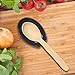 OGGI Spooner Ceramic Spoon Rest- Spoon Rest for Stove Top, Spoon Holder for Countertop, Kitchen Decor for Counter, Coffee Bar Accessories, Jet Black