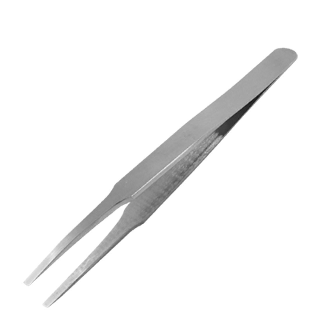 Sourcingmap Professional Tool Flat Tipped Metal Silver Tone Tweezers for Crafting Repairing