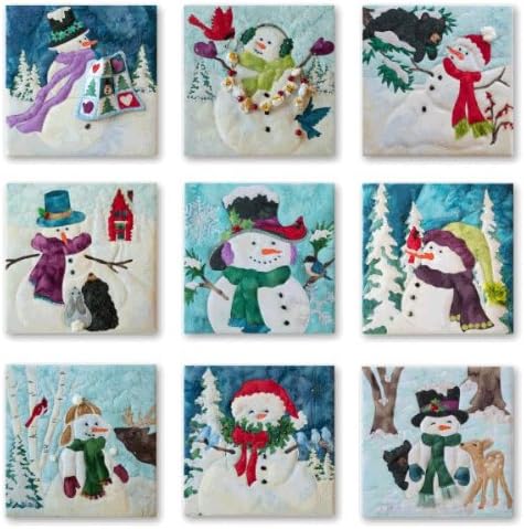 Snow Buds Snowmen Winter Quilt Pattern Set of 9 Mckenna Ryan Pine Needles