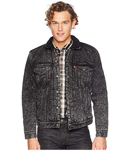 Levi's Men's Type III Sherpa Jacket, Black Snow, S