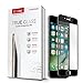 iCarez [Black Full Cover Glass] Screen Protector for iPhone 7 4.7“ Highest Quality Easy Install [1 Pack 0.33MM 9H 2.5D] with Lifetime Replacement Warranty - Retail Packaging