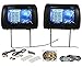 Rockville RVD951-BK 9" Black Dual DVD/USB/HDMI/SD Car Headrest Monitors + Games primary