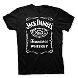 Jack Daniels Men's Daniel's Label T-Shirt Black Large
