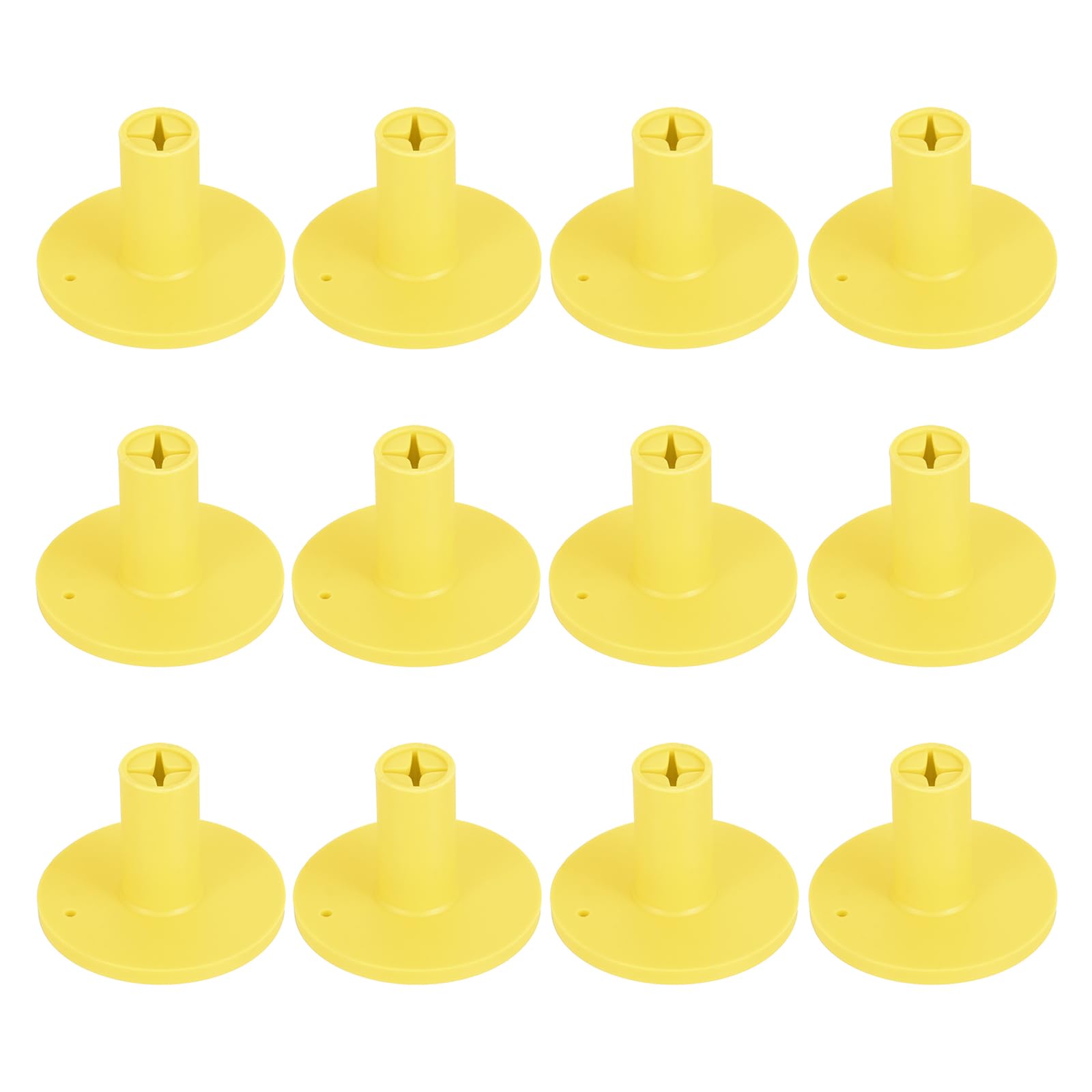 PATIKIL Rubber Golf Tee, 12 Pack 1.4 Inch Golf Practice Tees Training Driving Range Tee Stable Golf Ball Holder for Outdoors Indoors Hitting Mat, Yellow