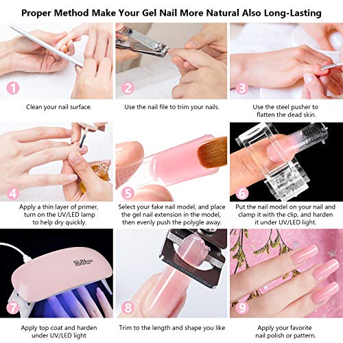 Gel Nail Extension Kit Comozon Nail Builder Gel Nail Enhancement Trial