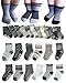 BSLINO 6 Pairs Non Skid 2-3 Years Baby Boys Toddler Anti Slip Skid Slipper Stretch Knit Socks + Gift bag + Gift Card, Stripes Star Footsocks sneakers Socks