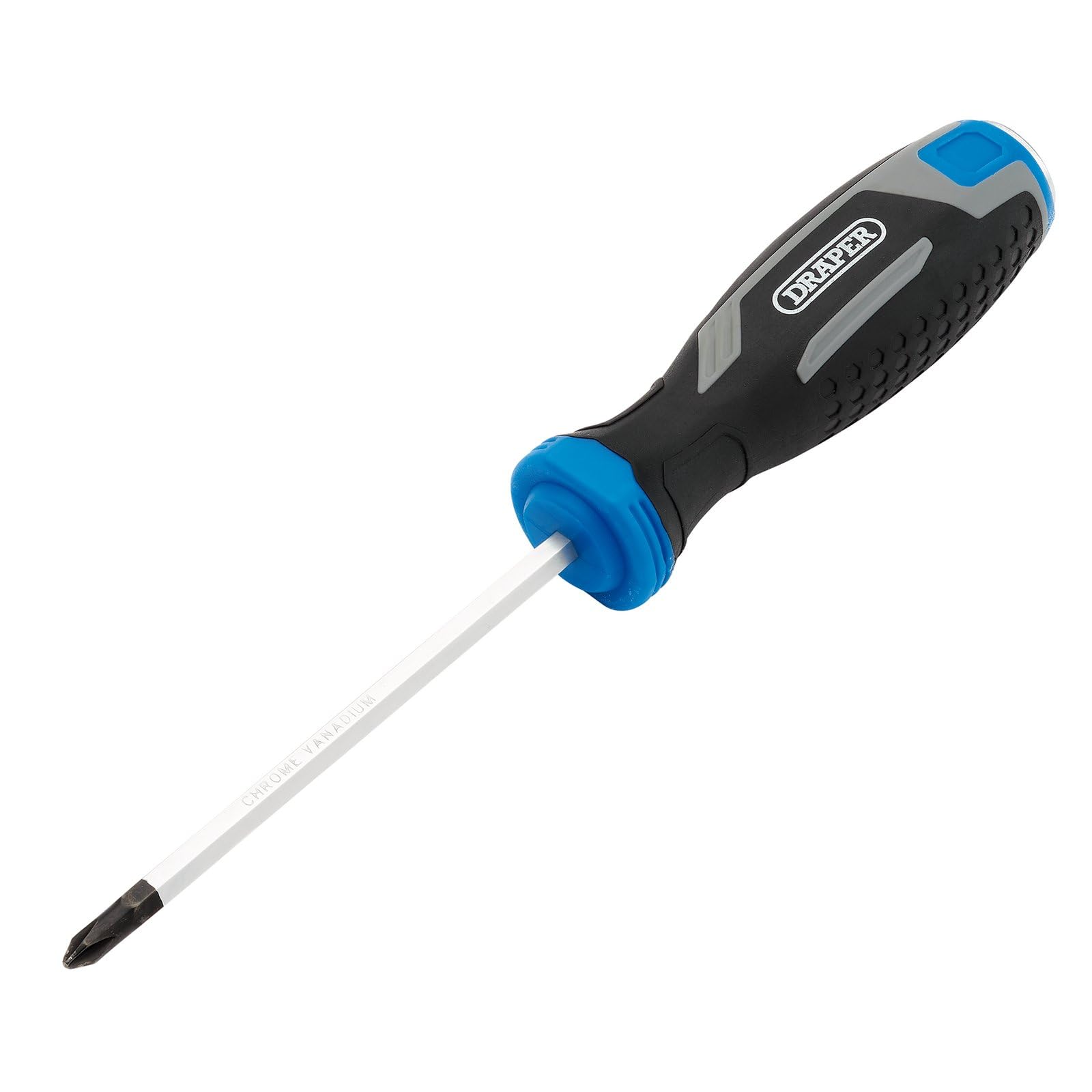 Draper Pound Thru Phillips Soft Grip Screwdriver, PH1 x 100mm - 13443 - Magnetic Tip, CRV Blade