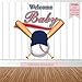 Allenjoy Baseball Baby Shower Backdrop Happiness Batter Up Welcome Baby Boy Birthday Sports Party Decorations Newborn All Star Bunting Banner Photography Backgrounds