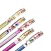 Ubabe Ballpoint Pens, 5 PCS Refillable Floral Ball Pen 0.7mm Black Ink Blue/Rainbow/Purple/Rose Gold Pens for Office Desk Accessories …