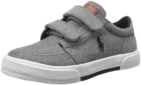 Polo Ralph Lauren Kids Faxon II EZ Sneaker (Toddler),Grey,7 M US Toddler