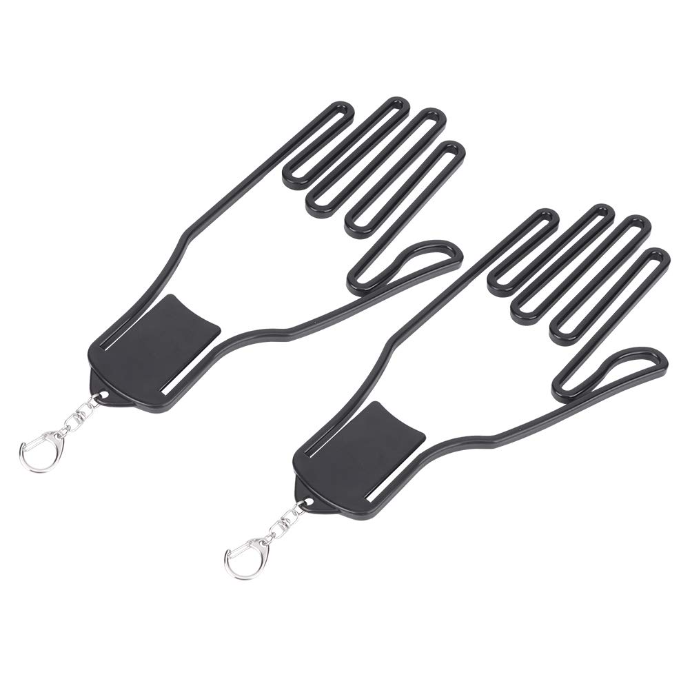 Keenso 2Pcs Glove Stretcher Bracket, Plastic Support Rack Hanger Tool Accessory Gloves Support Frame (Black) Leisure Sports