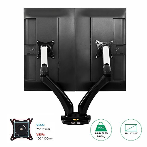 North Bayou Dual Monitor Desk Mount Stand Full Motion Swivel Computer