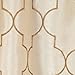 Stylemaster Hudson Embroidered Lined Scalloped Valance with Cording, Vanilla, 52 by 17-Inch