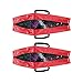 Set of 2 Christmas Tree Storage Bags - Fits 9-Foot Artificial Tree Each - Protect Holiday Decorations from Moisture and Damage by Elf Stor (Red)
