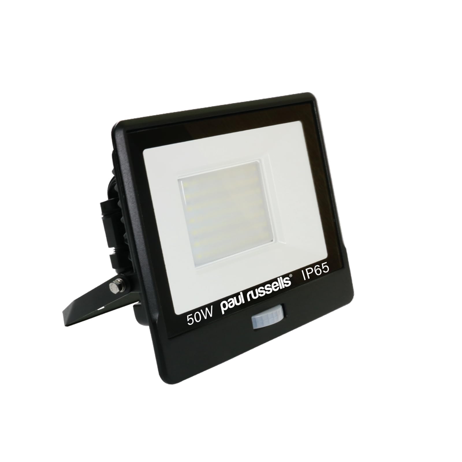 paul russells 50W Outdoor Motion Sensor Light, 5000lm LED Floodlight with PIR Sensor, Daylight 6500K Security Light, IP65 Waterproof Outdoor Wall Light, Mains Powered Garden & Garage Lighting
