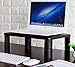 Adjustable Monitor Stand with Storage Organization. Sturdy, Durable, No-Vibration Support. Convenient Slots for Tablet or Phone & Cables. Perfect Riser for Laptop, Printer. Stylish Black