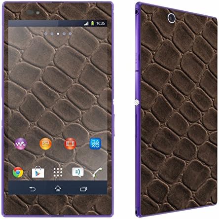 Sony Xperia Z Ultra LTE C6806 Phone Skin - [SkinGuardz] Full Body Scratch Proof Vinyl Decal Sticker with [WallPaper] - [Brown Leather] for Sony Xperia Z Ultra LTE C6806