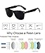 Sunglasses for Men Vintage Polarized Sun Glasses Fashion Shades WP1001 (Bright/Black)