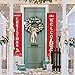 WOWLEO Christmas Door Banner Decorations Outdoor Indoor Welcome Merry Christmas Porch Sign| Red Xmas Decor Banners for Home Wall Door Apartment Party