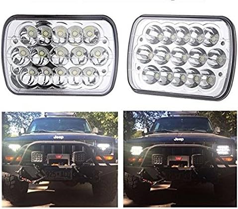  45W 7X6 Led Headlights, Wediamond Hi/Low Plug Led  headlight Headlights , Work Lights Driving Fog Lights LED Headlights for Jeep Truck Van Camper SUV ATV Motorcyclec -1 pcs   
