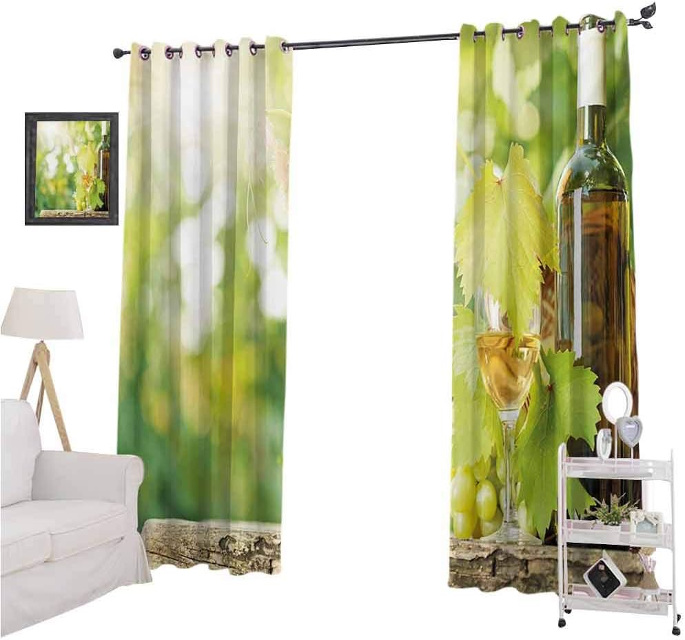 Amazon.com: YUAZHOQI Wine Blackout Curtain Panel, White Wine Bottle