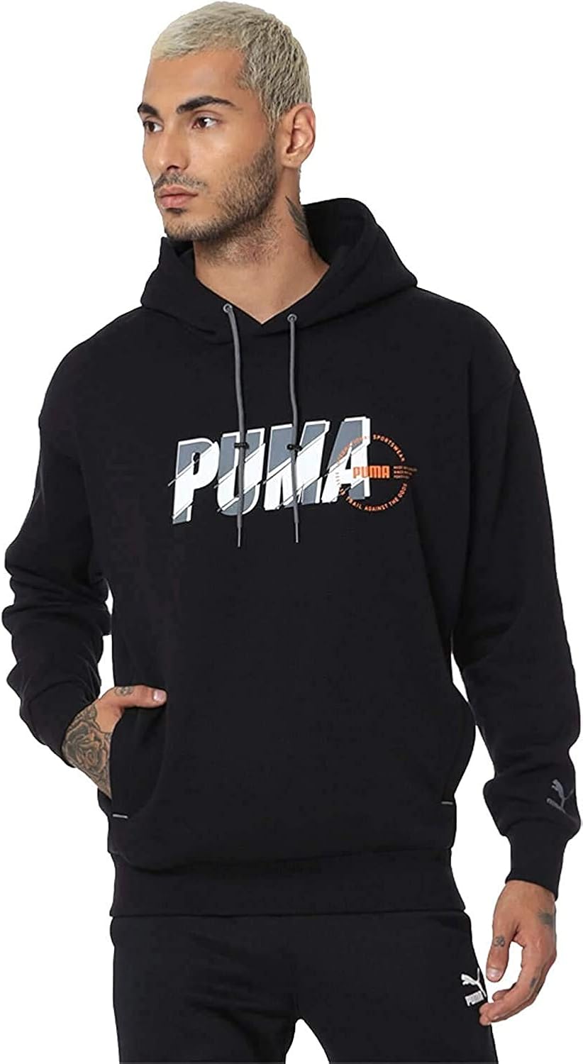 PUMA Men's Essentials Hoody French Terry Big Logo at  Men’s Clothing store