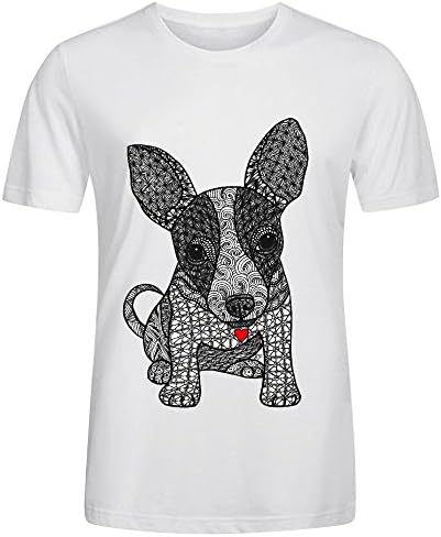 Alert Chihuahua Men's CrewNeck Tee-Shirt White