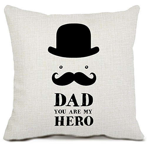 Mustache Decorative Throw Pillow Covers Cotton Linen Square