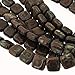 CzechMate 6mm Square Glass Czech Two Hole Tile Bead - Picasso Umber