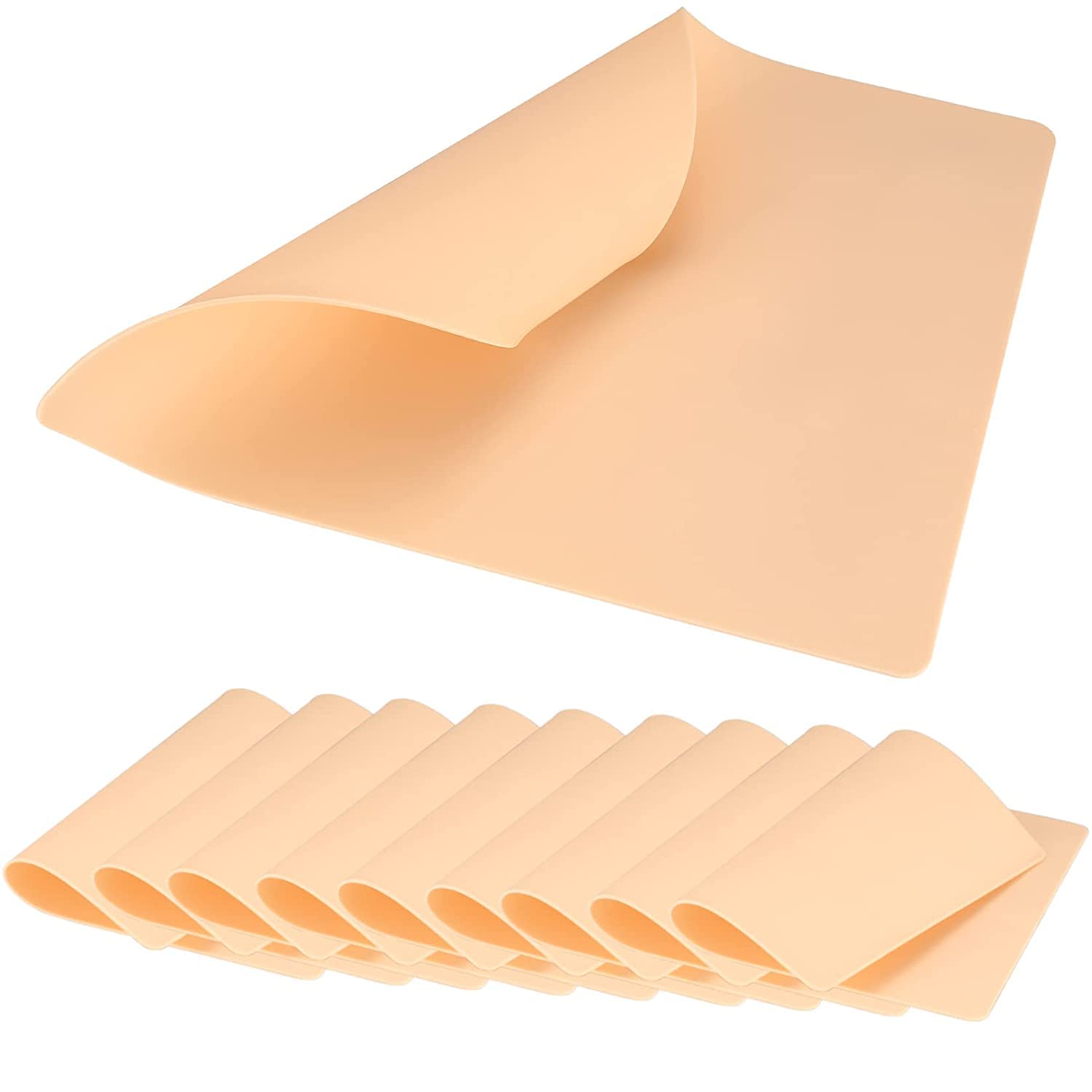 Vwoqiy 12 Pcs Fake Tattoos Skins, Blank Tattoo Tatouage Practice Skins, Double Sides Fake Skin, Silicone Eyebrow Tattoo Practice Aartificial Skin for Stencils Beginner