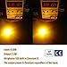 iBrightstar Newest 9-30V Extremely Bright Low Power 168 175 194 2825 W5W T10 Wedge LED Bulbs with Projector for Side Marker Light,Amber Yellow