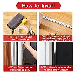 Transparent Window Weather Sealing Tape, 2-Inch x