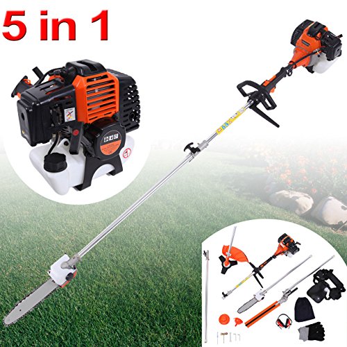Iglobalbuy 52cc 5 in 1 Multifunction Grass Cutter Trimmer Brush Cutter