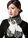 MEEFUR Women's Real Rex Rabbit Fur Scarves Rose Design