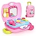 Toyk Super Fun Multifunctional Music Suitcase Kids Learn Beauty Salon Cosmetic Toys Set Lights with Adjustable Sound Educational Music Toys for 1 2 3 4 5 6 7 8 9 10 Year Old Boys Girls