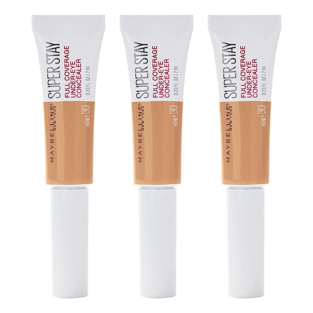 3 x Maybelline Superstay Full Coverage Under-Eye Concealer 6ml - 30 Honey