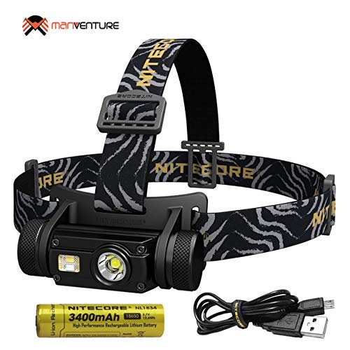 Nitecore HC65 V2 1750 Lumen Led Stirnlampe Wiederaufladbar USB C mit Rotlicht IP68 Wasserdicht – Bild 4